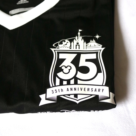 DISNEY Adidas Tokyo Resort 35th Anniversary Men's Large Black Climalite Shirt - Picture 3 of 9
